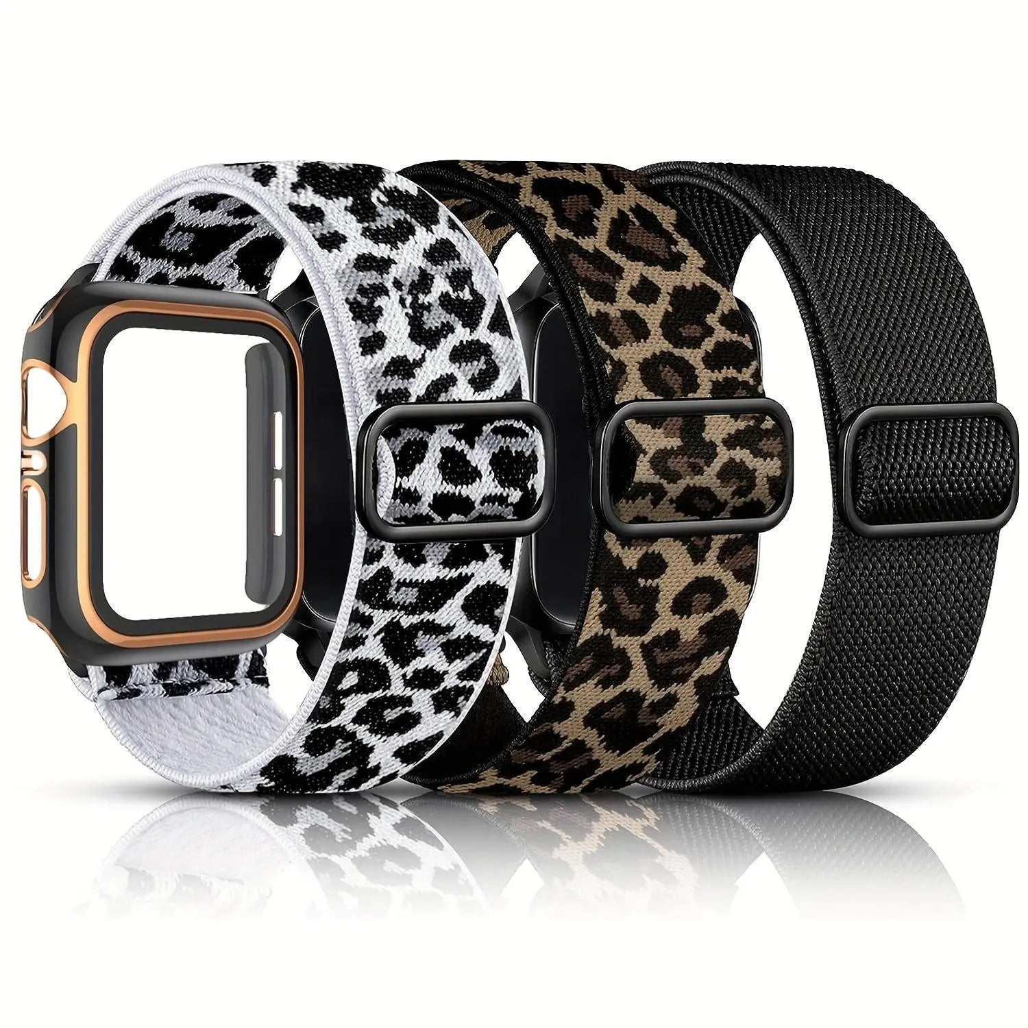 Adjustable Elastic Nylon Watch Band (Band Only), 3 Counts Replacement Watch Band Compatible with for Apple Watch Ultra Iwatch Series 10/9/8/7/6/5/4/3/2/1/SE, Wearable Smart Watch Straps, Smart Watch Accessories, Smartwatch Strap