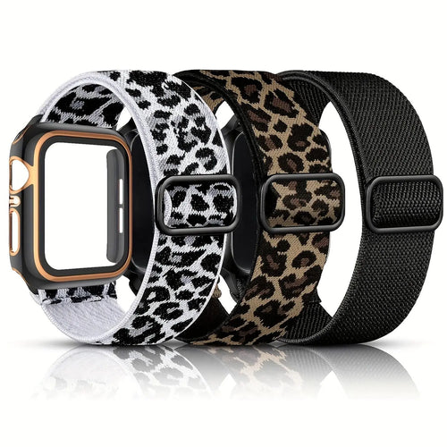 Adjustable Elastic Nylon Watch Band (Band Only), 3 Counts Replacement Watch Band Compatible with for Apple Watch Ultra Iwatch Series 10/9/8/7/6/5/4/3/2/1/SE, Wearable Smart Watch Straps, Smart Watch Accessories, Smartwatch Strap