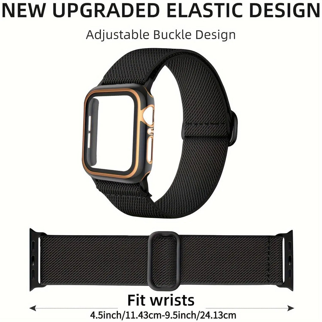 Adjustable Elastic Nylon Watch Band (Band Only), 3 Counts Replacement Watch Band Compatible with for Apple Watch Ultra Iwatch Series 10/9/8/7/6/5/4/3/2/1/SE, Wearable Smart Watch Straps, Smart Watch Accessories, Smartwatch Strap