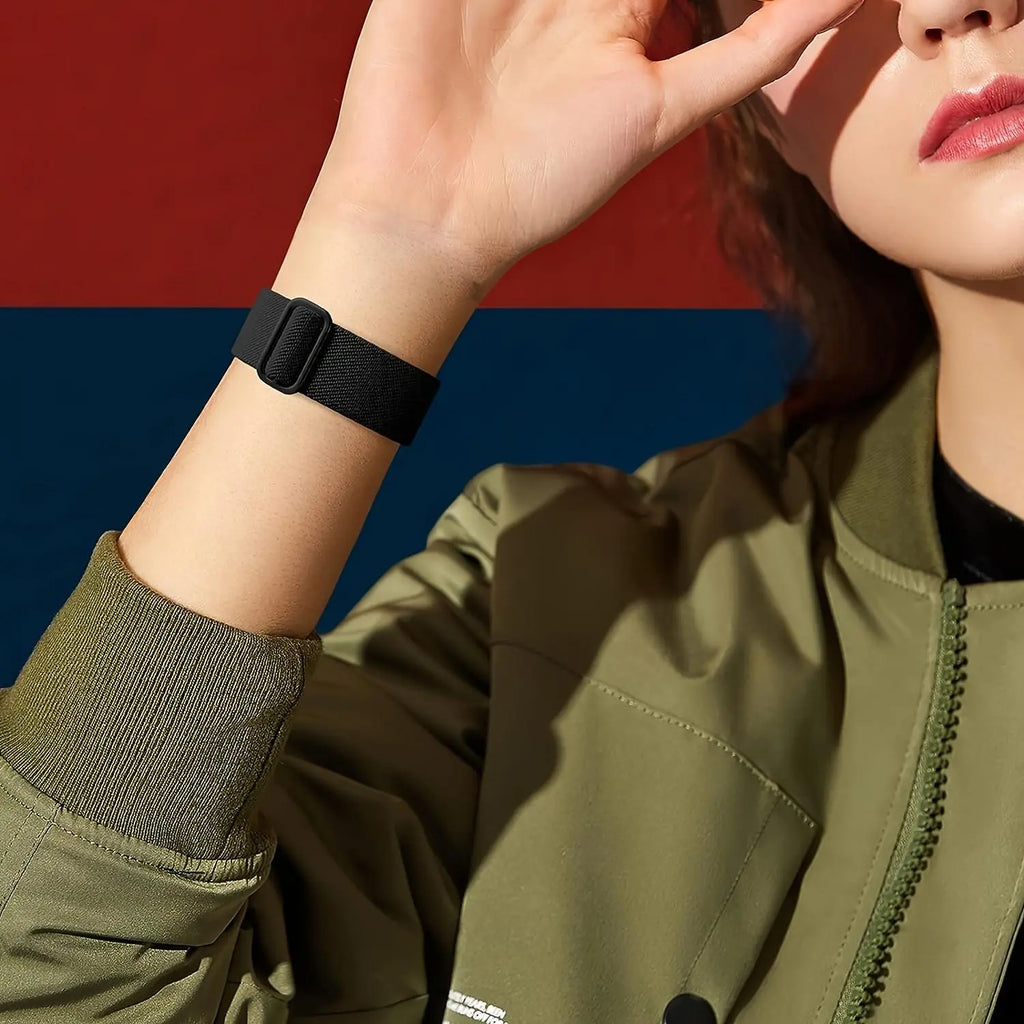 Adjustable Elastic Nylon Watch Band (Band Only), 3 Counts Replacement Watch Band Compatible with for Apple Watch Ultra Iwatch Series 10/9/8/7/6/5/4/3/2/1/SE, Wearable Smart Watch Straps, Smart Watch Accessories, Smartwatch Strap